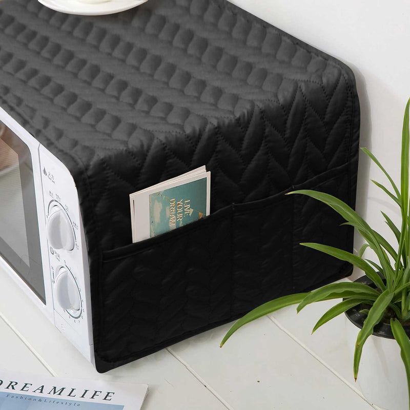 ultrasonic microwave oven cover black