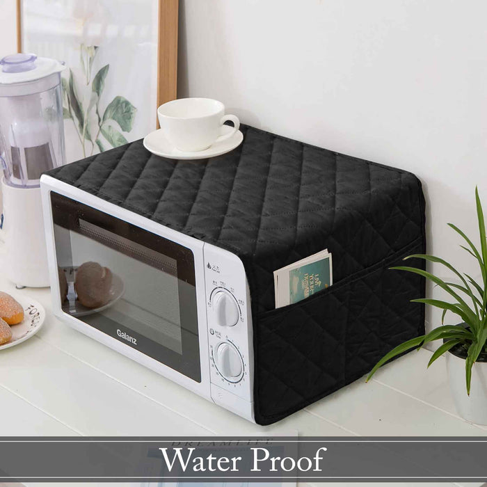 waterproof quilted microwave oven cover beige