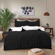 black white reversible duvet cover set