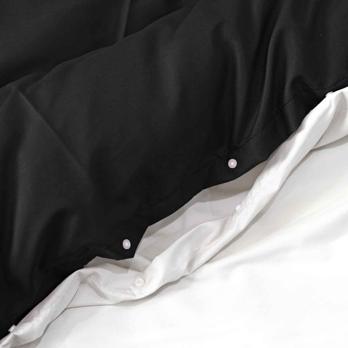 black white reversible duvet cover set
