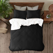 black white reversible duvet cover set