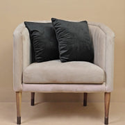 velvet cushion cover black