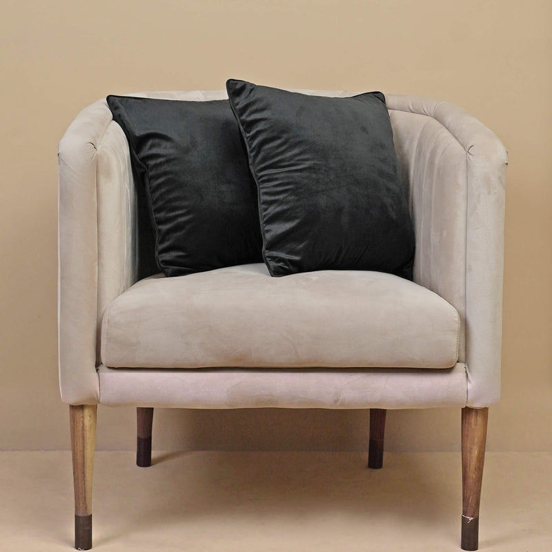 velvet cushion cover black