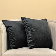 velvet cushion cover black