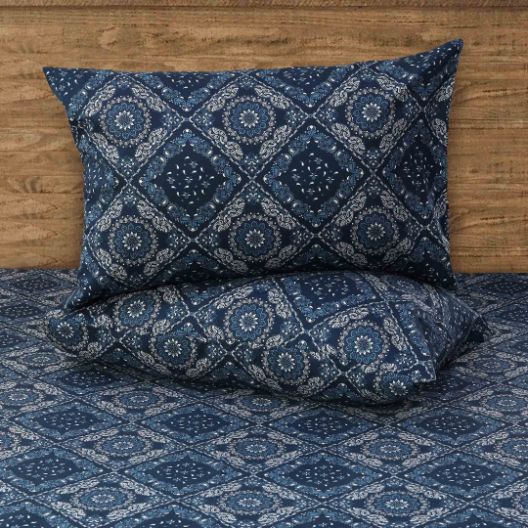 oracle blue pure cotton bedsheet