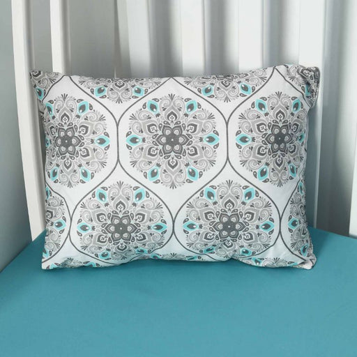 blue mosaic baby bedsheet pillow