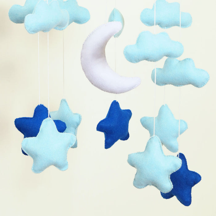 Blue Stars Crib Hanging