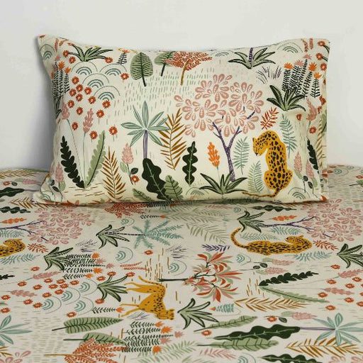 botanical zoo polycotton single bedsheet