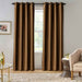 ultrasoft fine grommet top velvet curtain panels brown