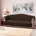 bed rock brown quilted sofa cover set