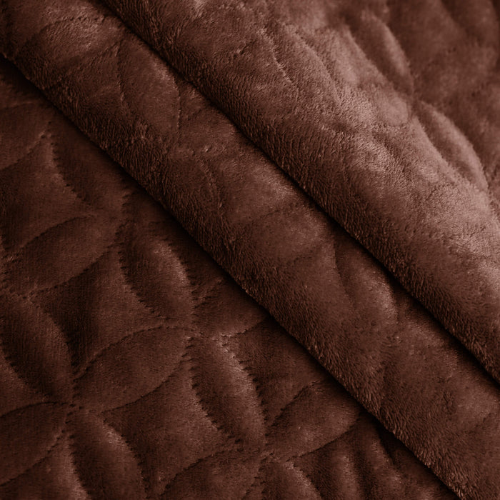 luxury fleece sofa cover brown