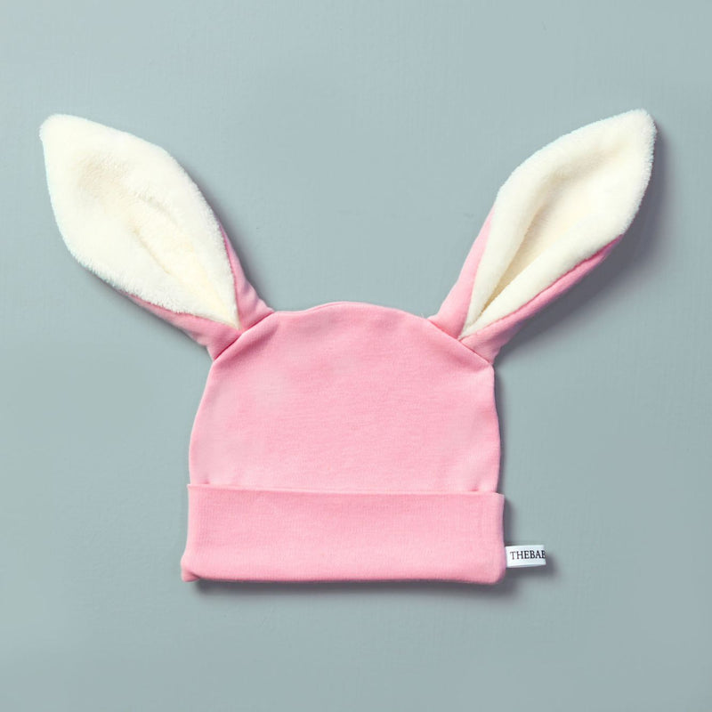 bunny ear fleece baby caps