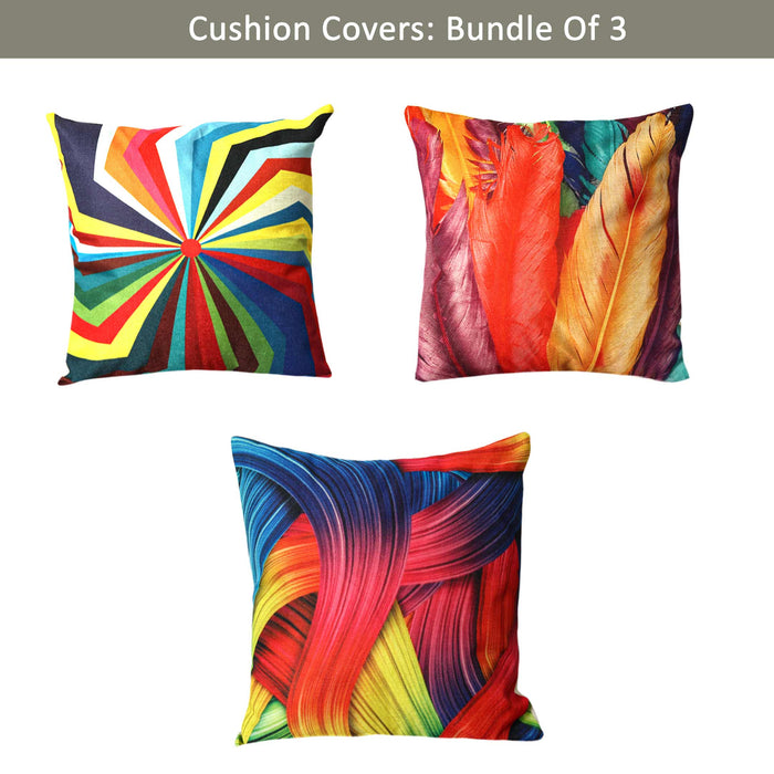 Canvas Art Cushion Covers (Bundle of 3)