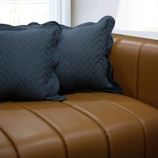 ultrasonic quilted cushion cover charcoal