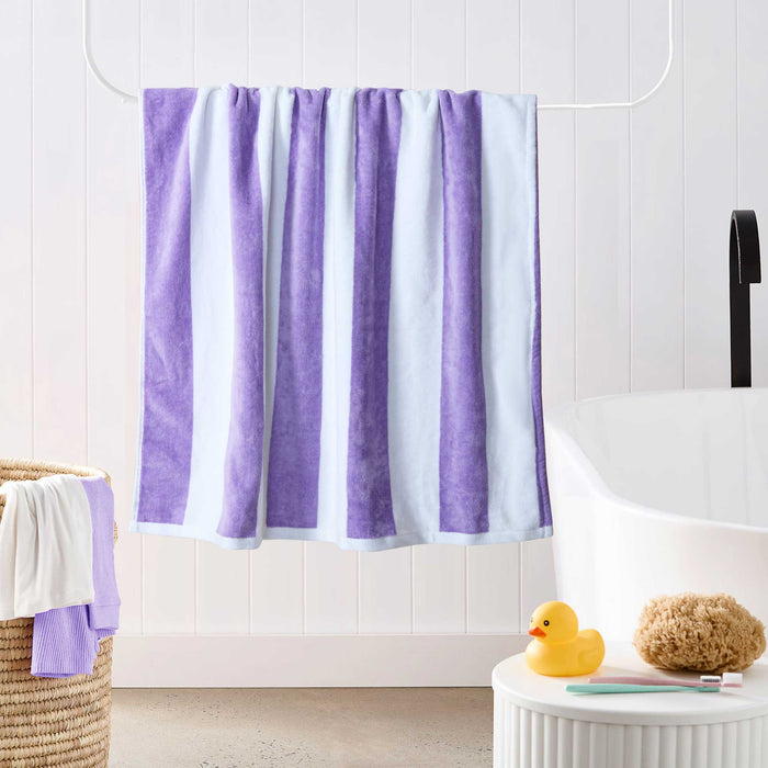 Purple Striped Baby Towels