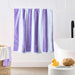 purple striped baby towels