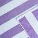 purple striped baby towels