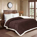 square boxes sherpa border winter comforter