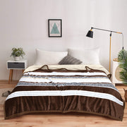 geo print embossed fleece blanket