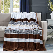geo print embossed fleece blanket