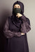 crushed pleated sleeve abaya