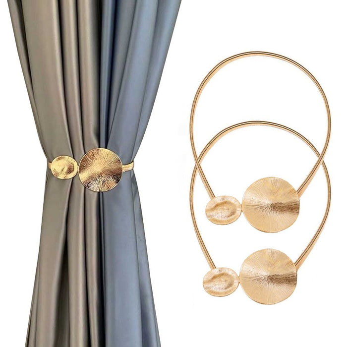 gold curtain holder pair