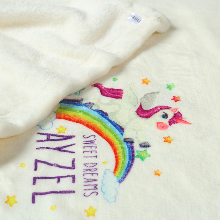 Customized Name Printed Baby Fleece Blanket
