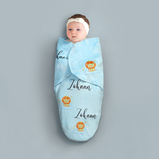 customized fleece printed baby swaddle