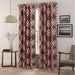 diagonal diamond maroon light filtering single curtain panel stitched