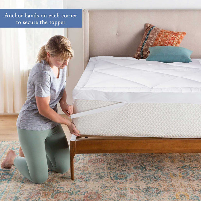 diamond stitch extra thick mattress topper