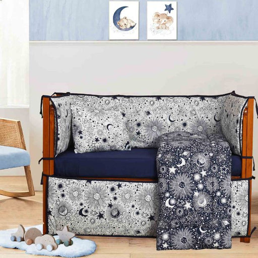 doodle galaxy baby cot set