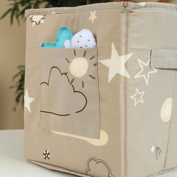Doodling Clouds Toy Basket
