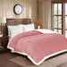 square boxes sherpa border winter comforter