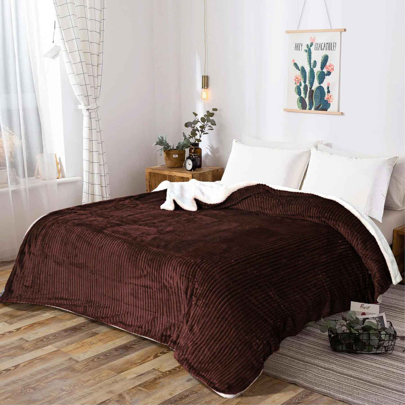 all seasons lines embossed sherpa ac blanket