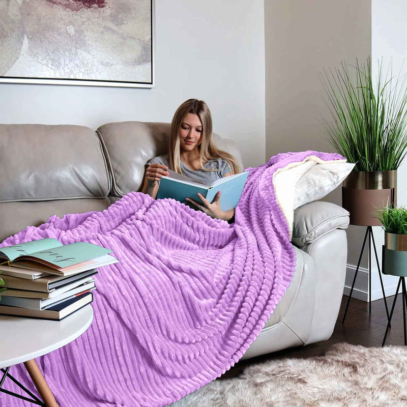 all seasons lines embossed sherpa ac blanket