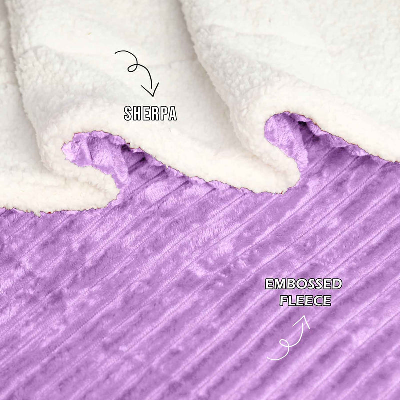 all seasons lines embossed sherpa ac blanket
