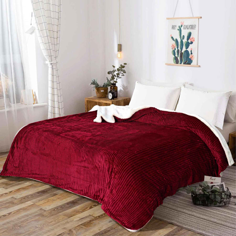 all seasons lines embossed sherpa ac blanket