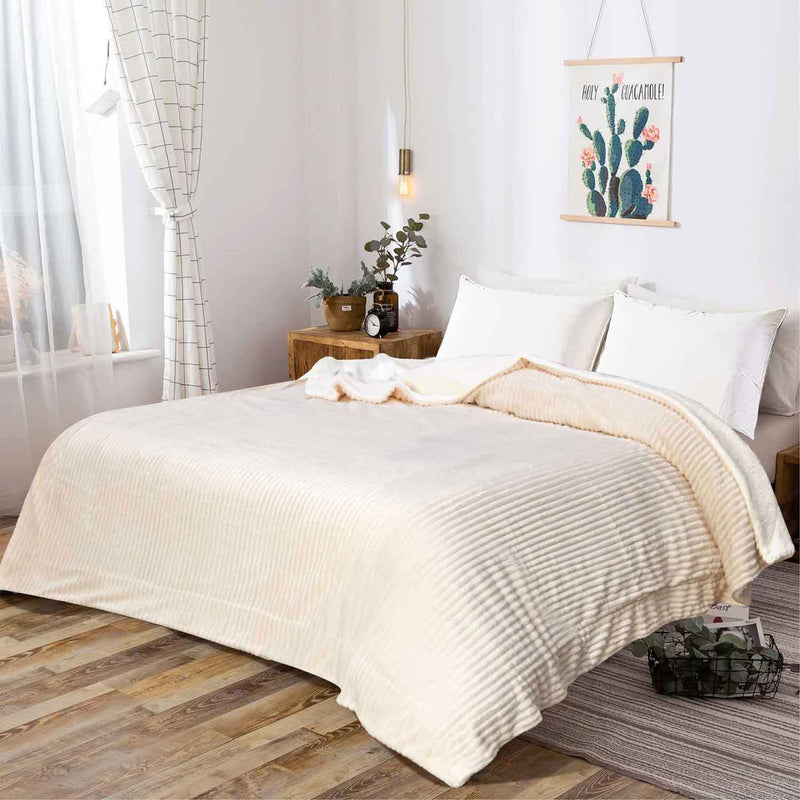 all seasons lines embossed sherpa ac blanket