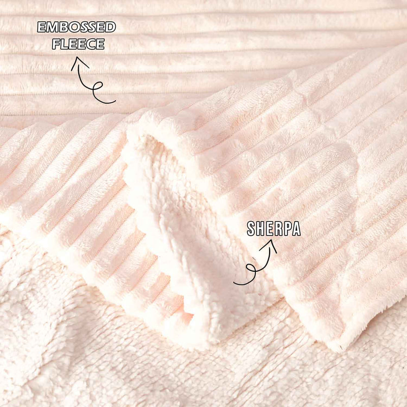 all seasons lines embossed sherpa ac blanket