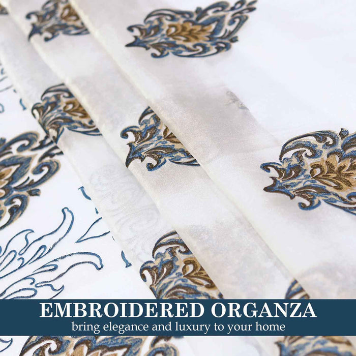 embroidered organza curtain