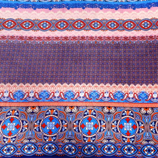 ethnic blue printed ac fleece blanket