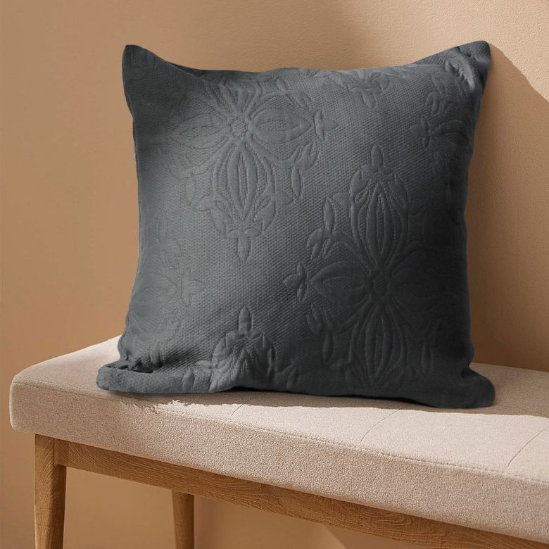 traditional textured french matelasse cushion cover with zip