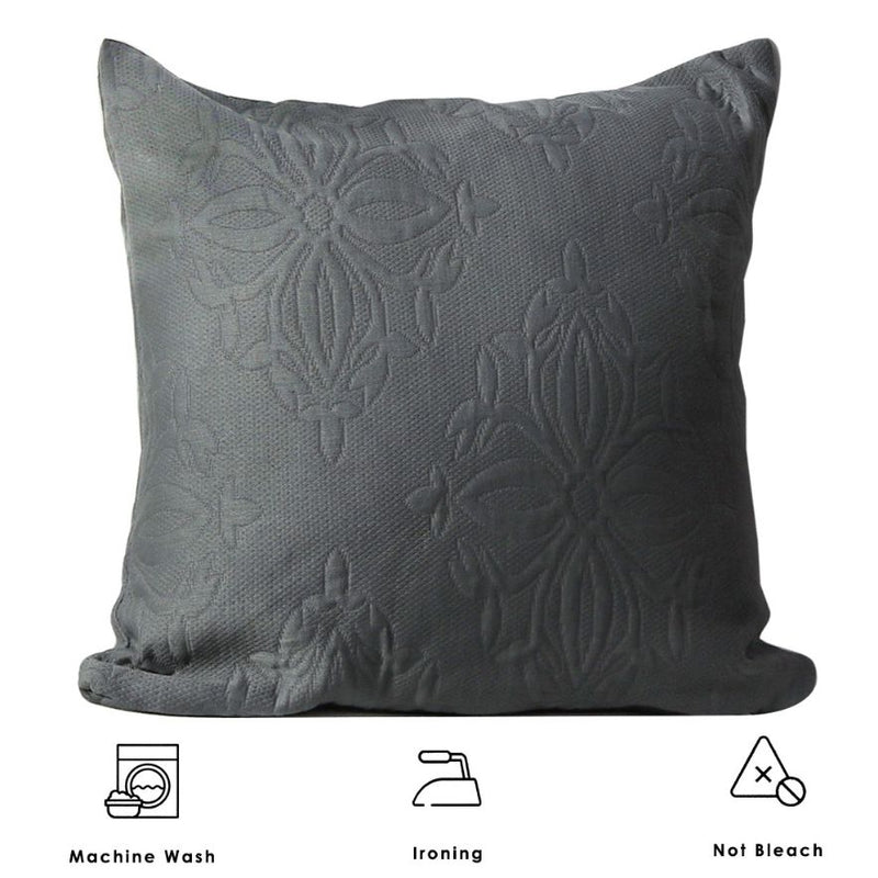 traditional textured french matelasse cushion cover with zip