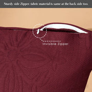 traditional textured french matelasse cushion cover with zip