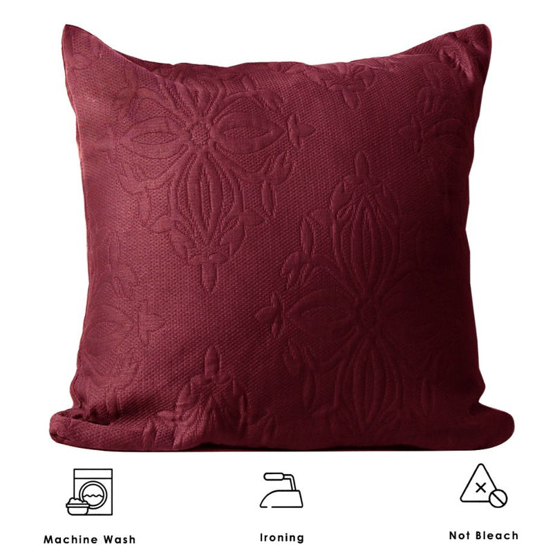 traditional textured french matelasse cushion cover with zip
