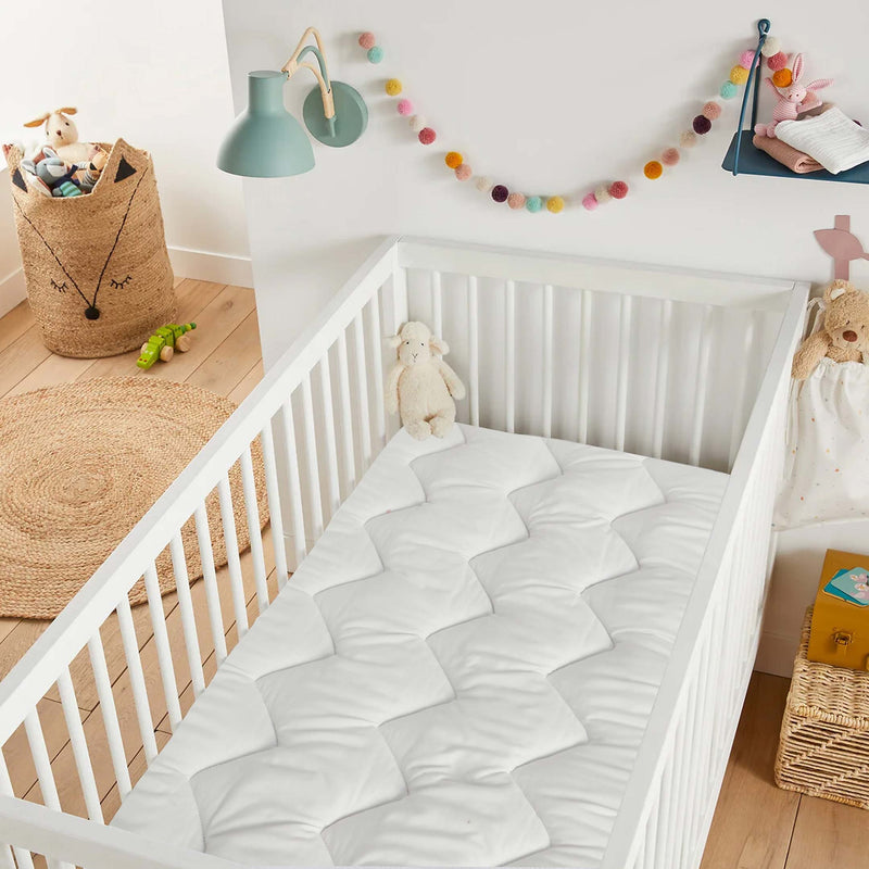 Baby Mattress Topper Fitted White — Cotton Passion
