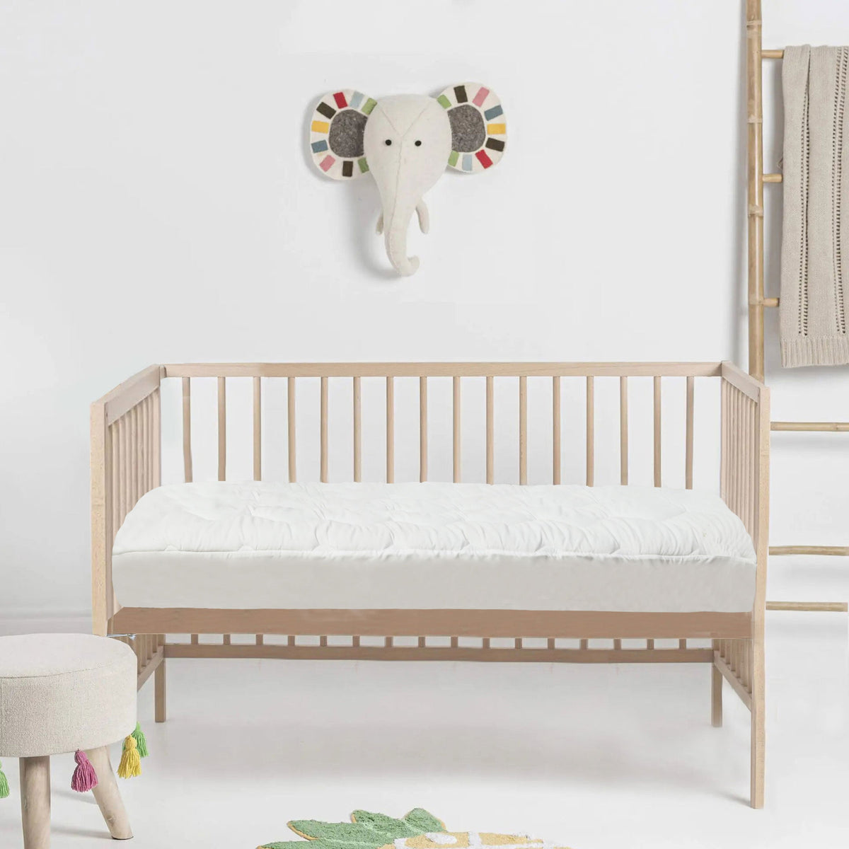 Baby Mattress Topper Fitted White — Cotton Passion