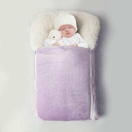 fleece sherpa sleeping carry nest lilac