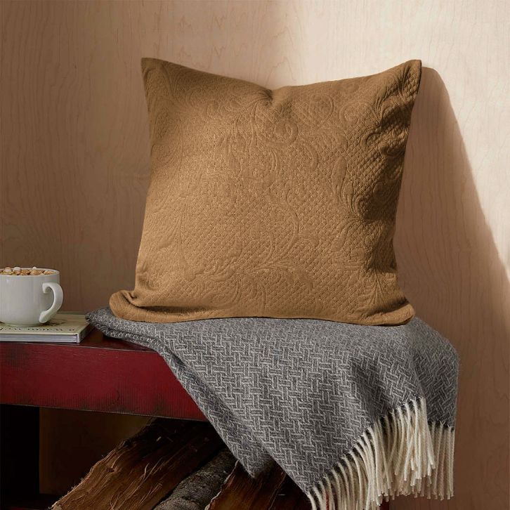 baroque textured french matelassse cushion cover with zip