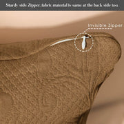 baroque textured french matelassse cushion cover with zip